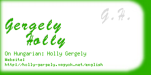 gergely holly business card